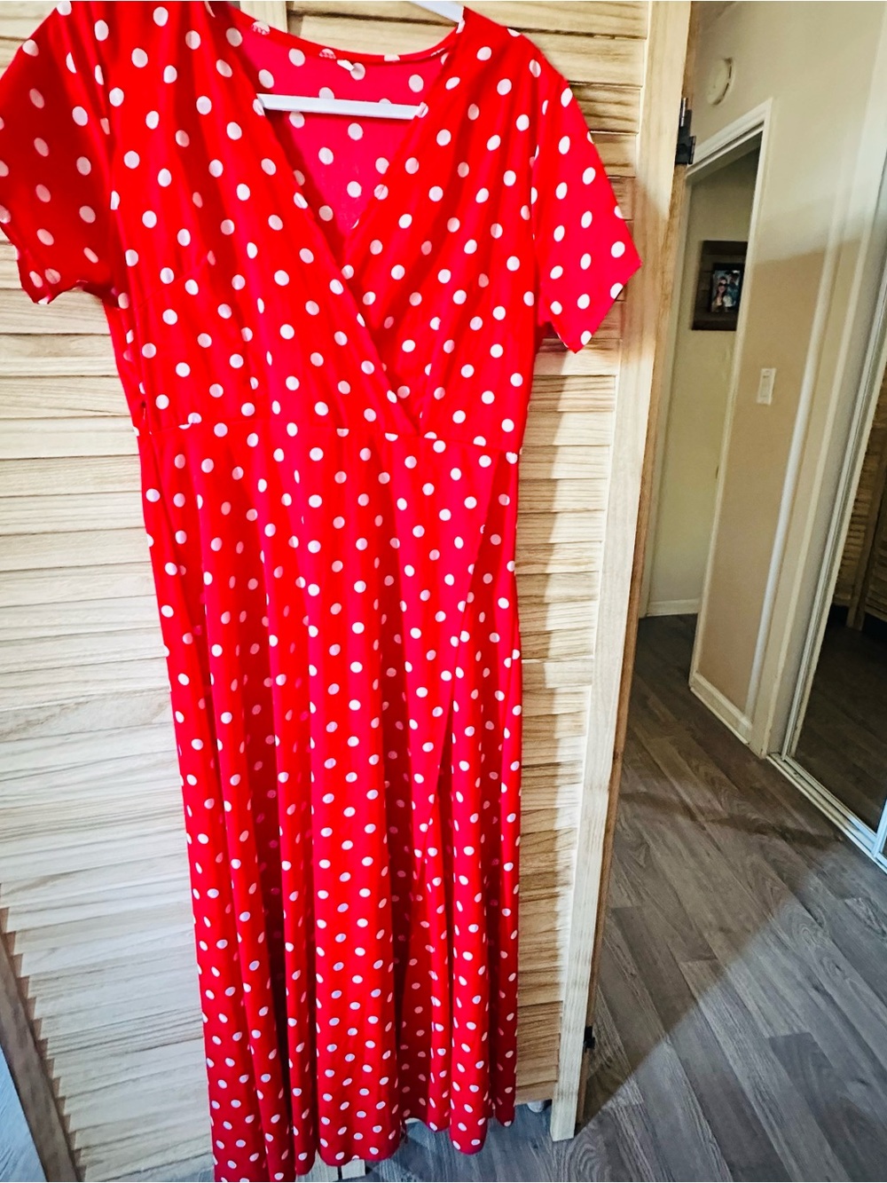 Red Polka Dot Wrap Maxi Dress - Classic Women's Summer Dress